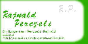 rajnald perczeli business card